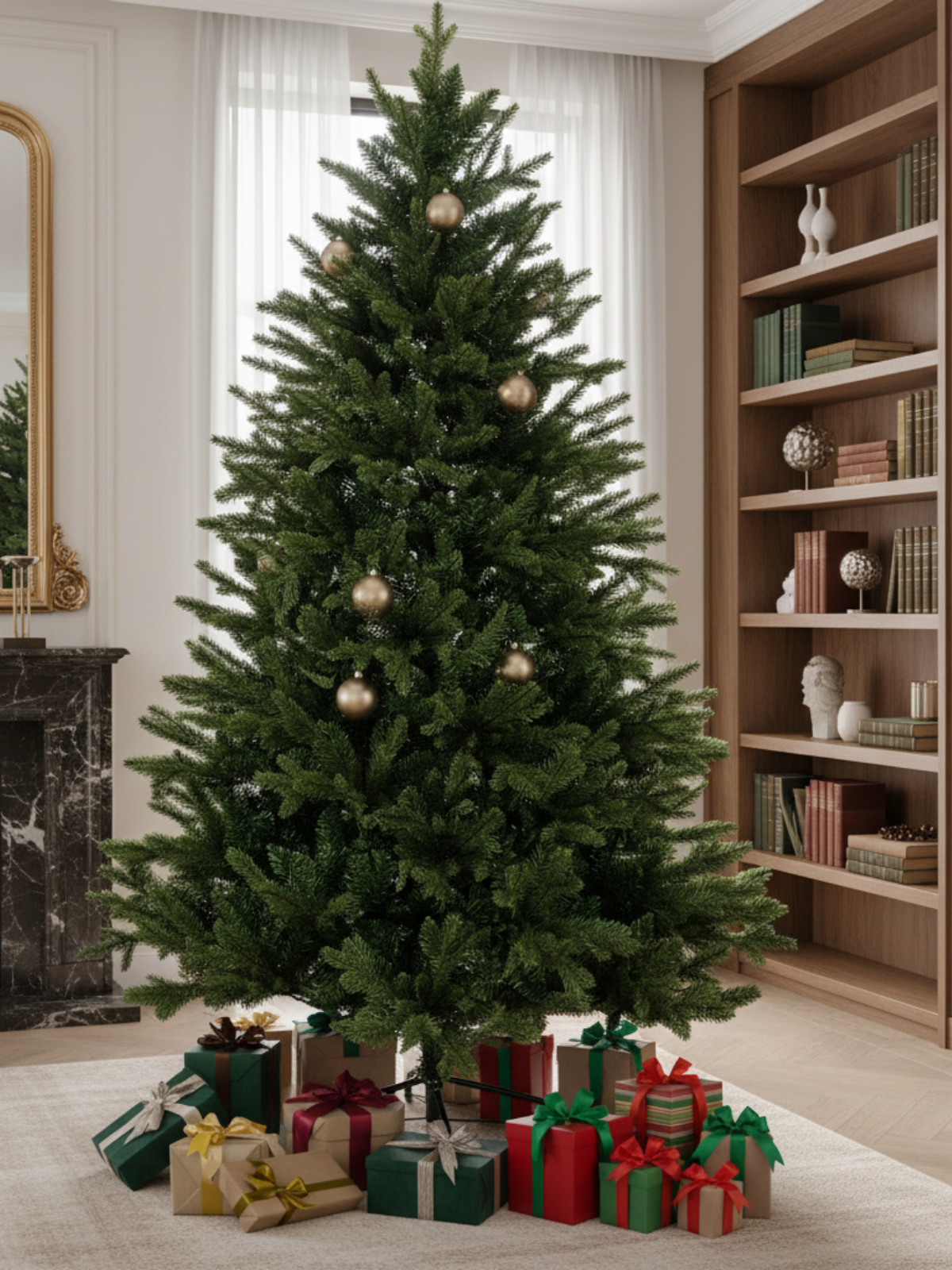 Künstlicher Weihnachtsbaum 130 cm inkl. Lichterkette