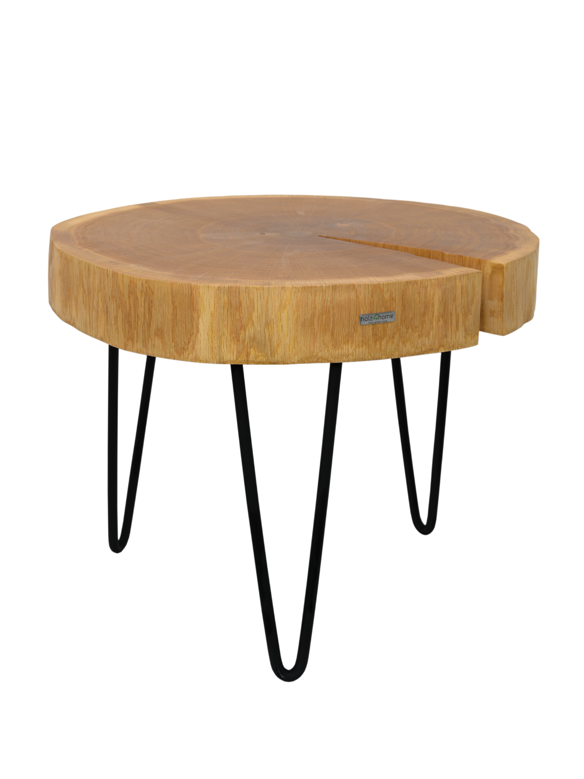 Couchtisch aus einer Baumscheibe Eiche