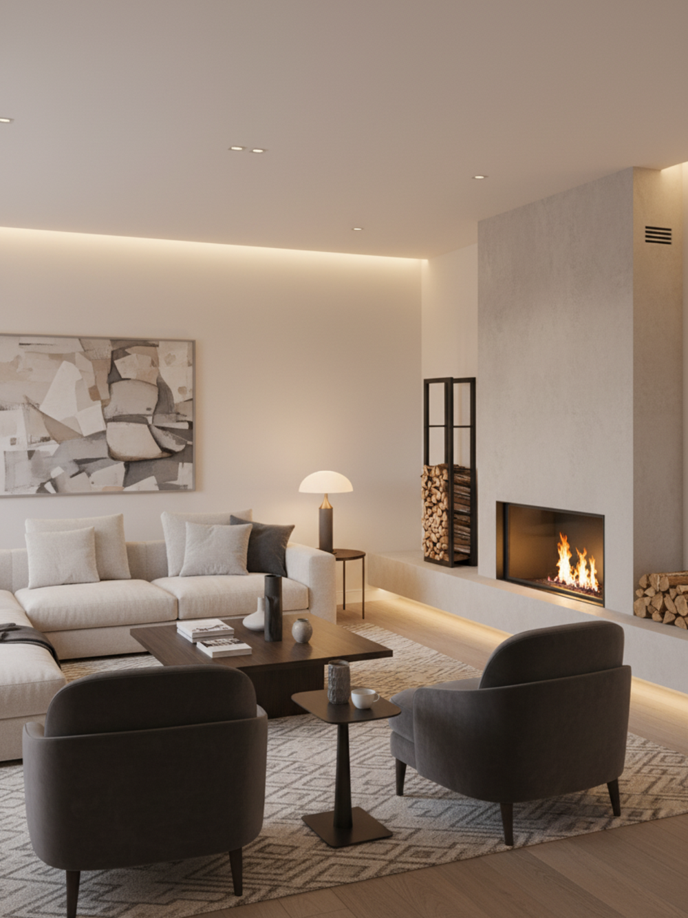 Kaminholzregal aus Metall Schwarz