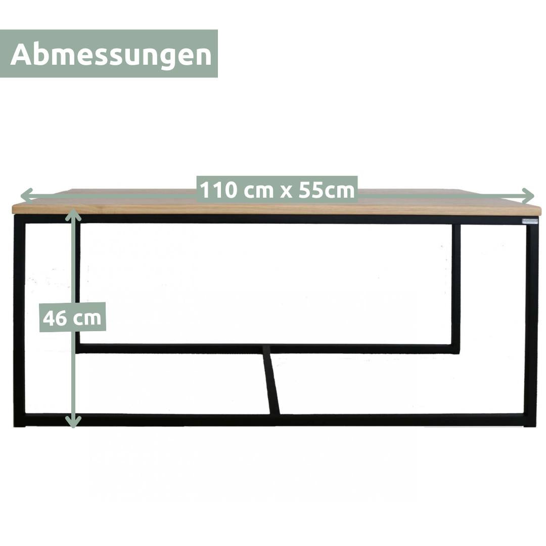 3er-Set Couchtisch aus Eiche