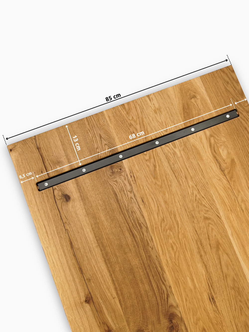 Tischplatte 180cm x 85cm mit Baumkante