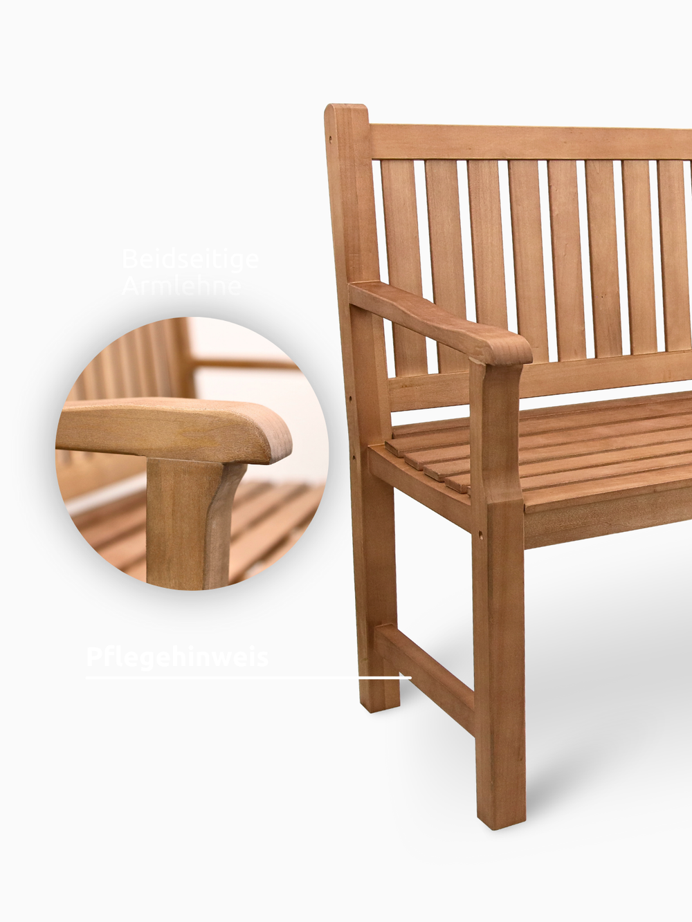 Gartenbank aus Holz 150cm