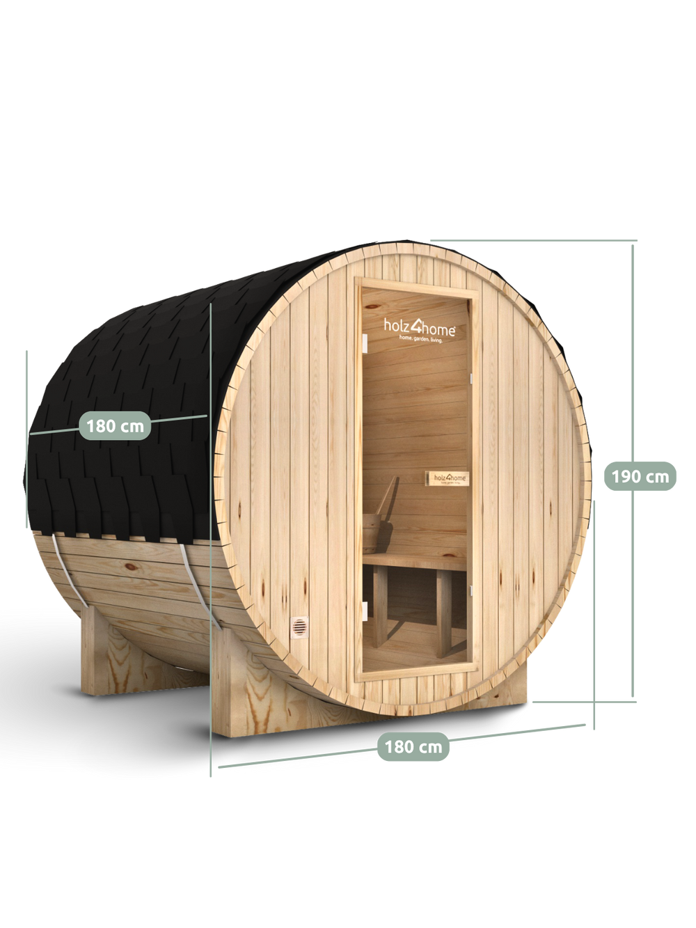 Fasssauna L Pini wood
