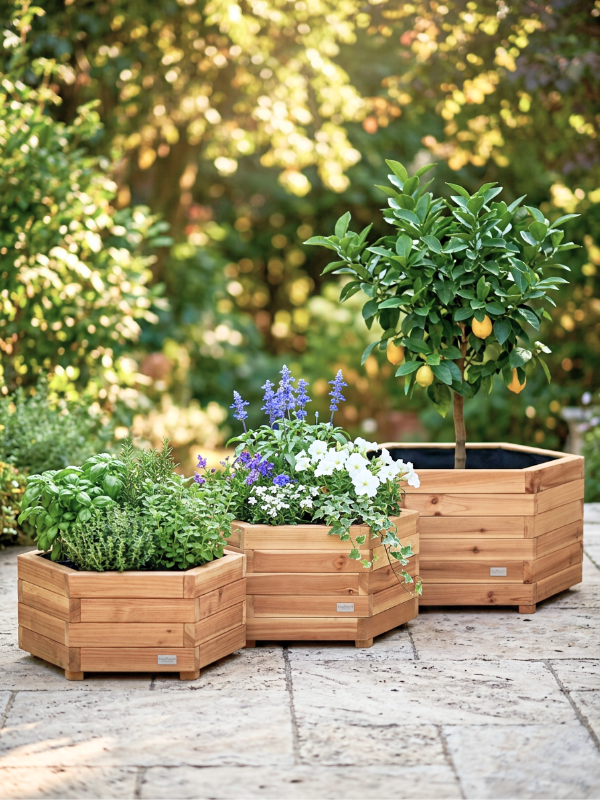 3er Set Outdoor Pflanzenkübel