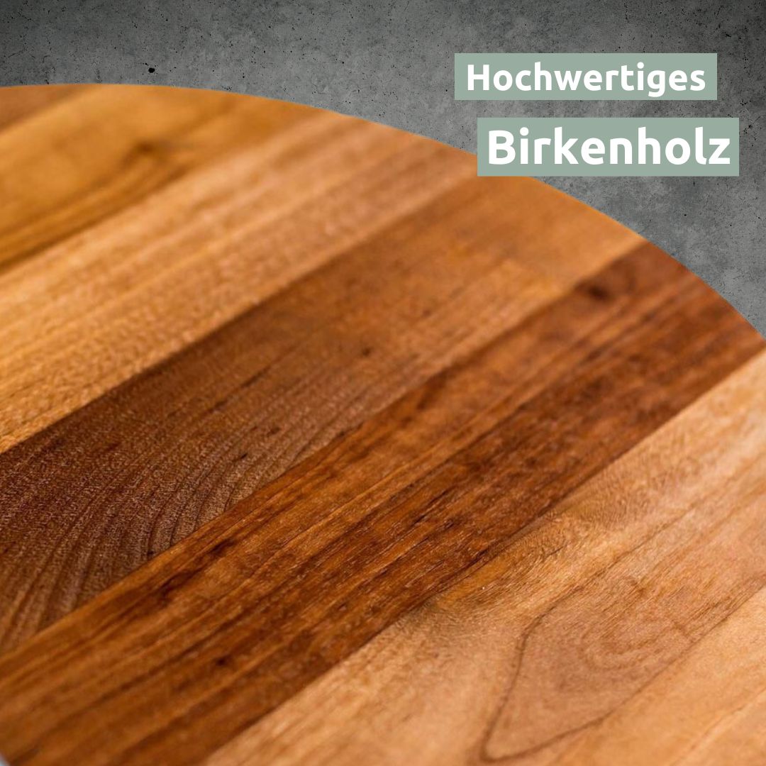 Schneidebrett rund aus Birke, ø30