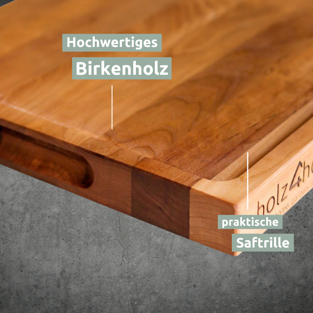 Schneidebrett | Küchenbrett | Holzbrett für Küche aus Birke