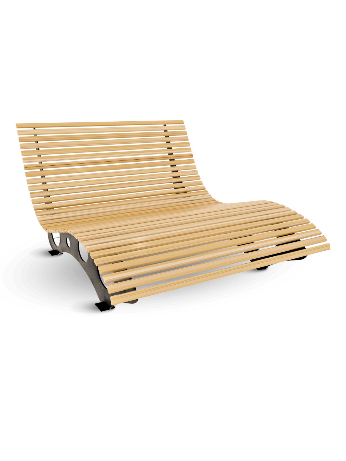 Waldliege aus Kiefernholz für Garten oder Terrasse