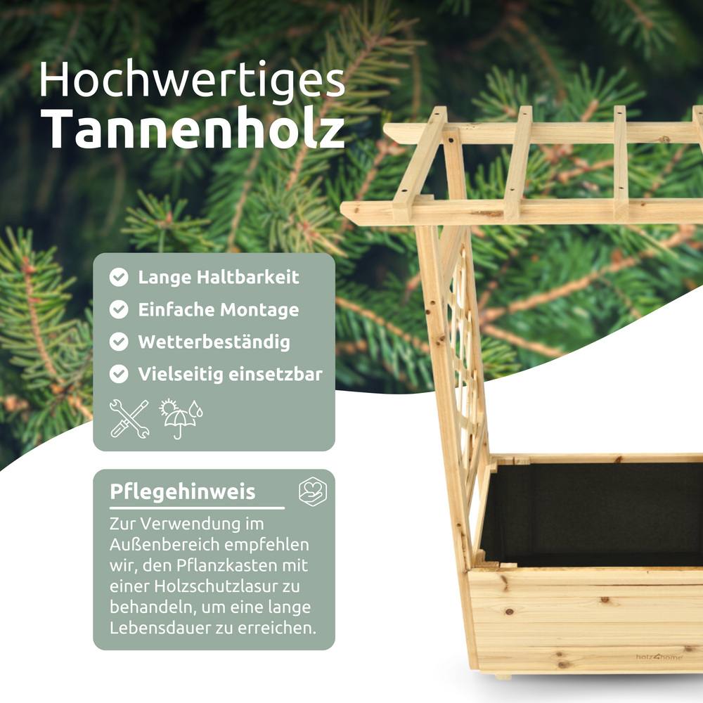 Pflanzkasten mit Dach S