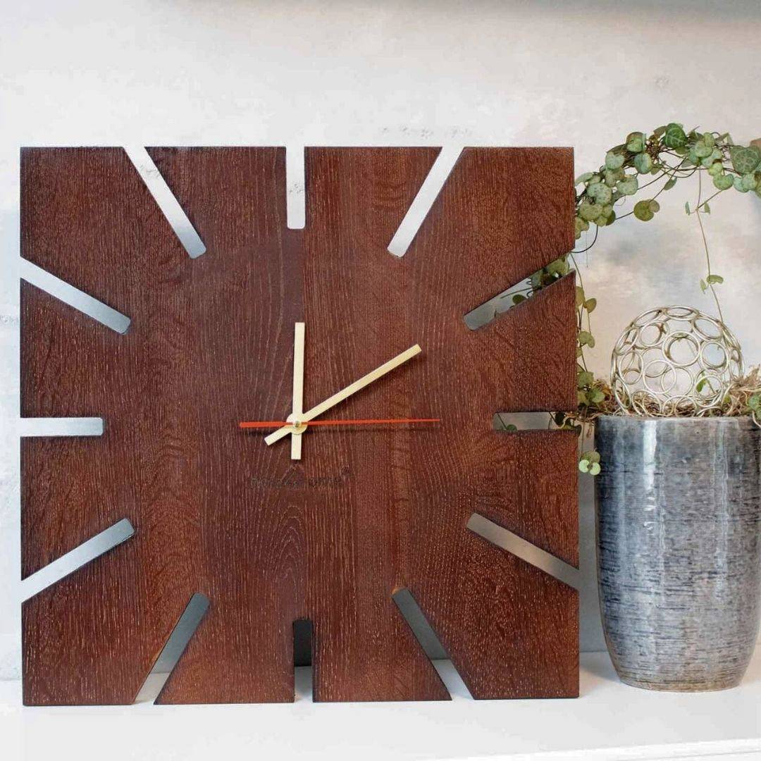 Wanduhr „Sunshine XL“ aus Eichenholz
