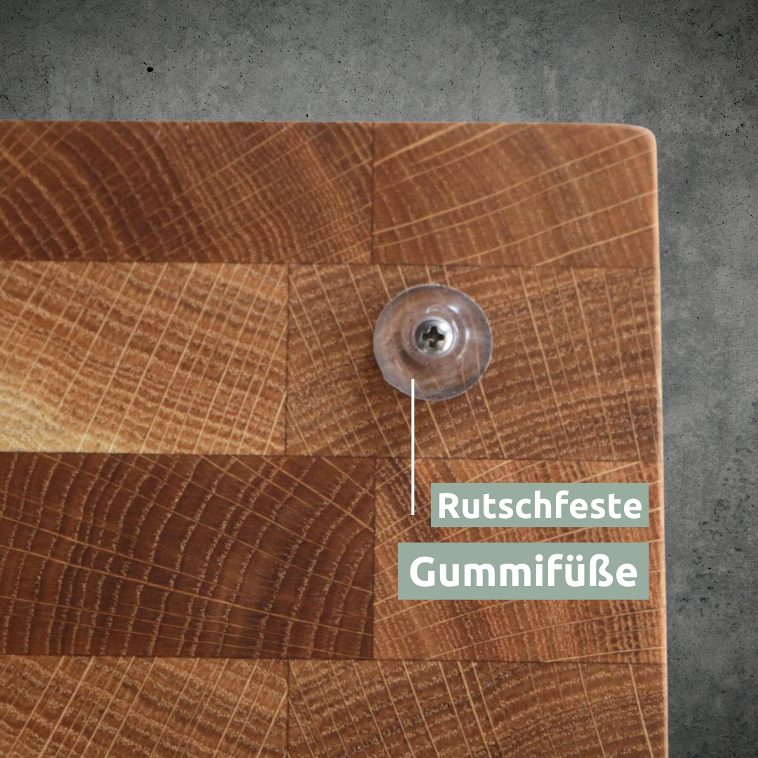 Premium Schneidebrett-Set | Stirnholz aus Eiche