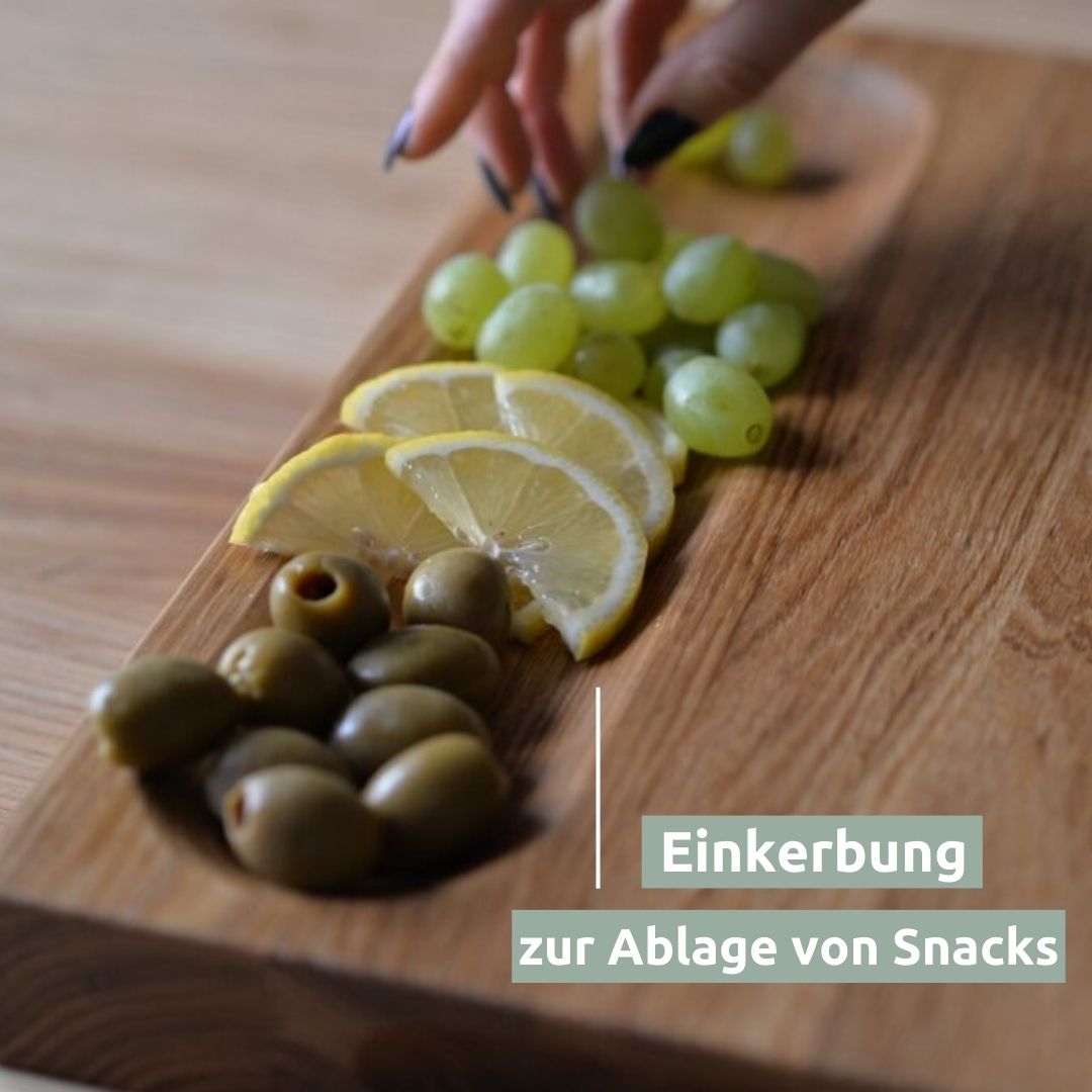 Servier- und Schneidebrett-Set Alina aus Massivholz Eiche