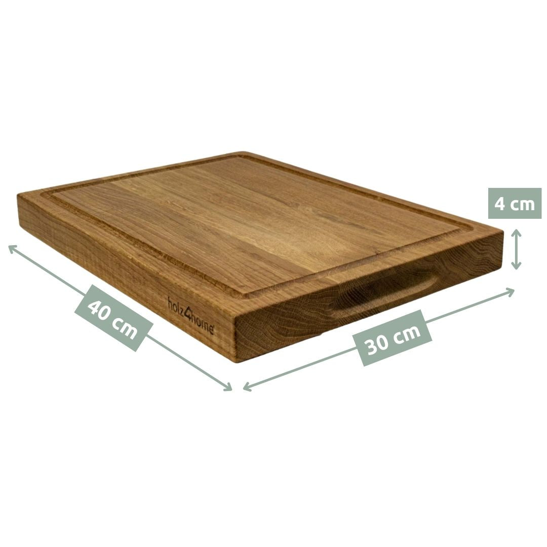 Servier- und Schneidebrett-Set Alina aus Massivholz Eiche