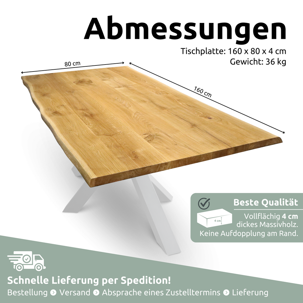 Tischplatte 160cm x 80cm