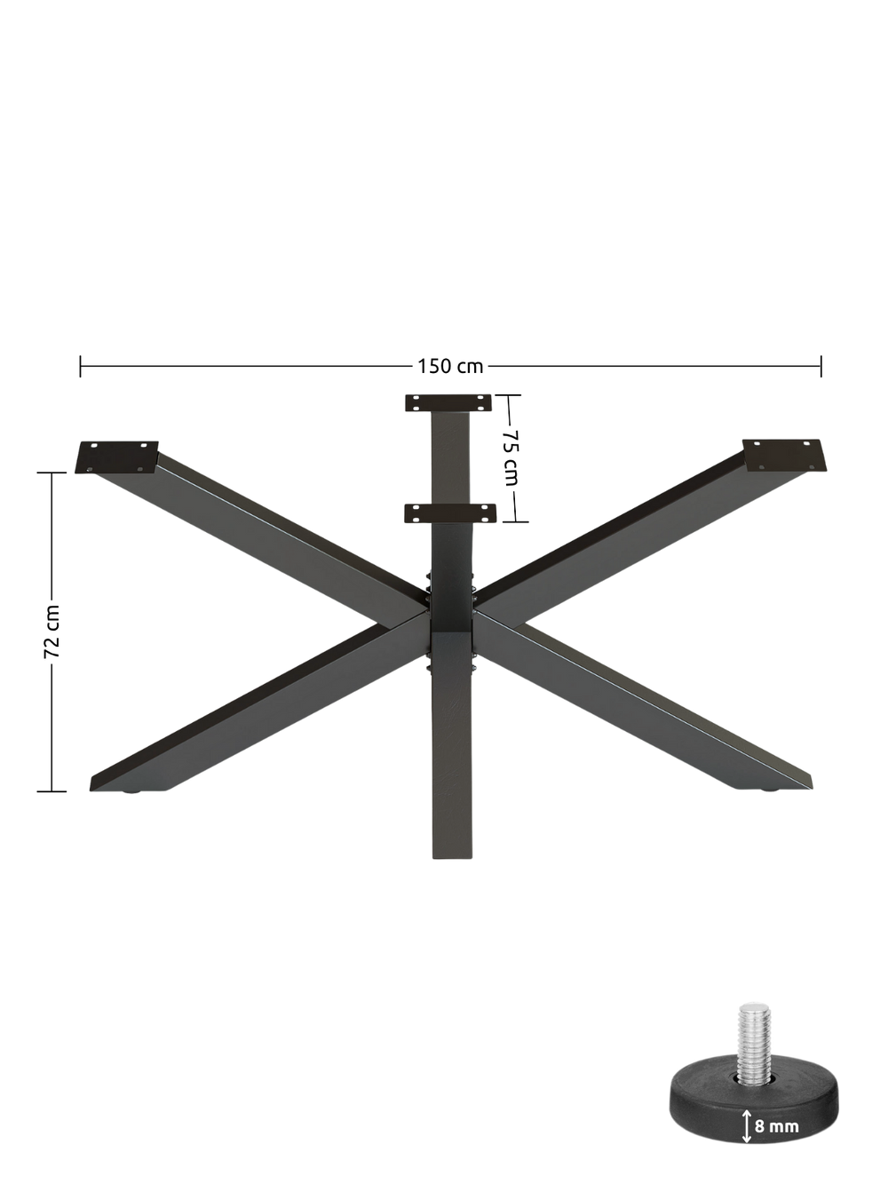 Tischgestell Hora Spider Mittelfuß