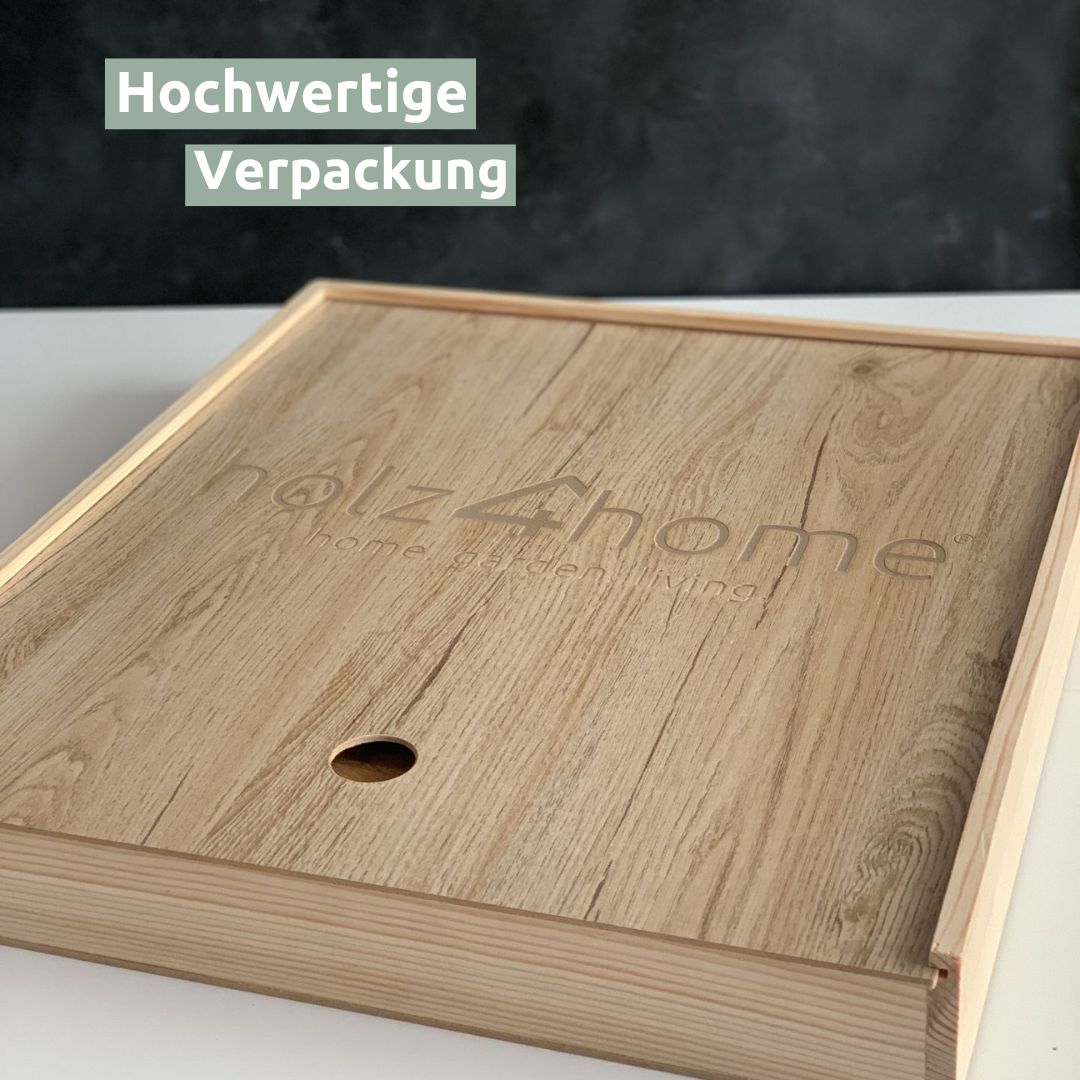 Premium Schneidebrett-Set rund ø40 cm | Hackblock aus Eiche