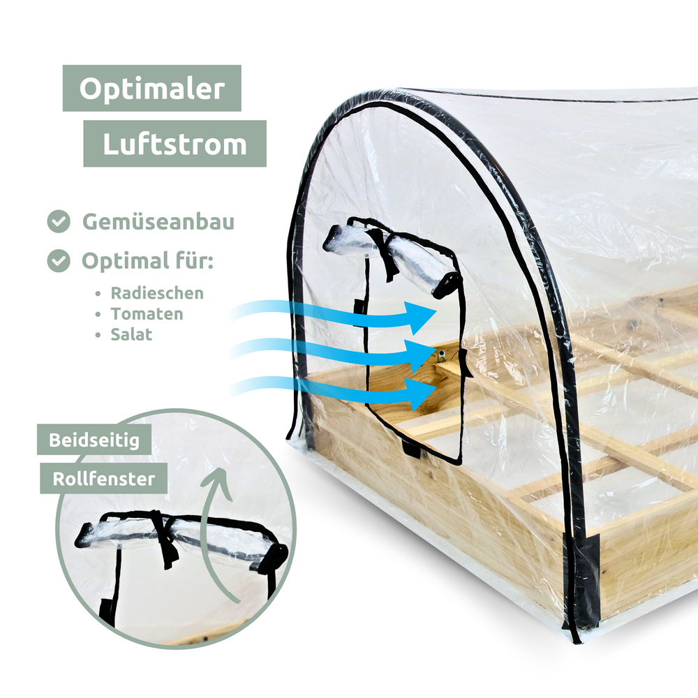 Gemüsebeet mit Abdeckung