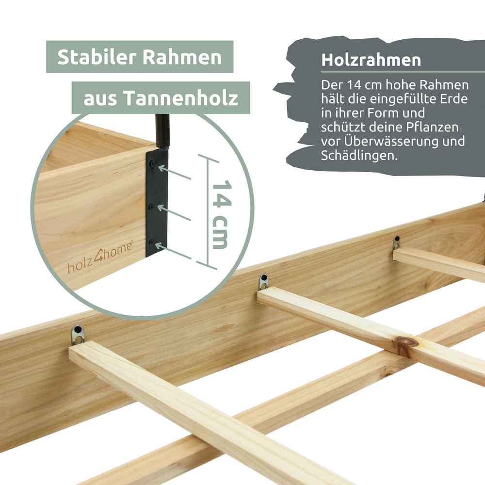 Gemüsebeet mit Abdeckung