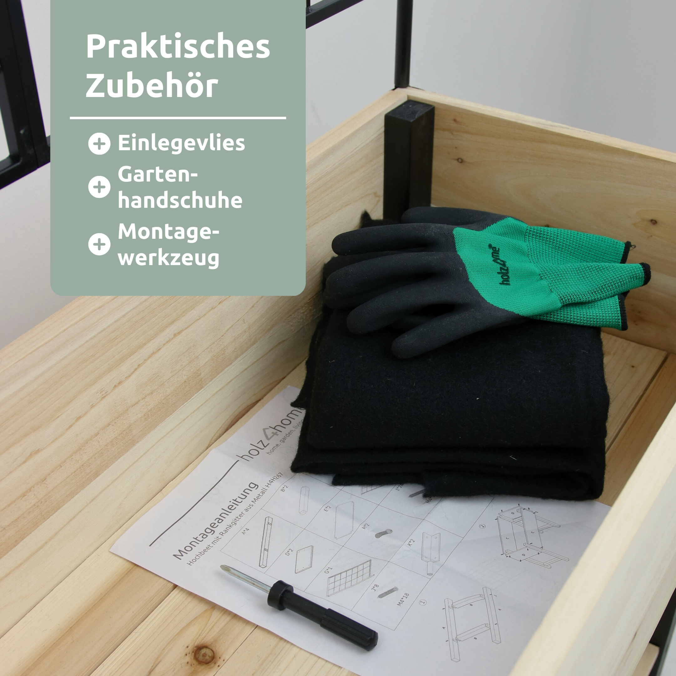 Hochbeet mit Rankgitter aus Metall I Ideal für den Balkon oder Terrasse