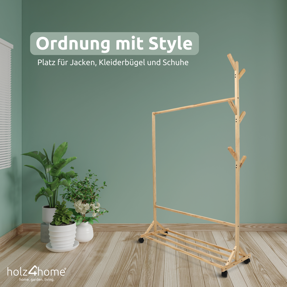 Garderobenständer rollbar