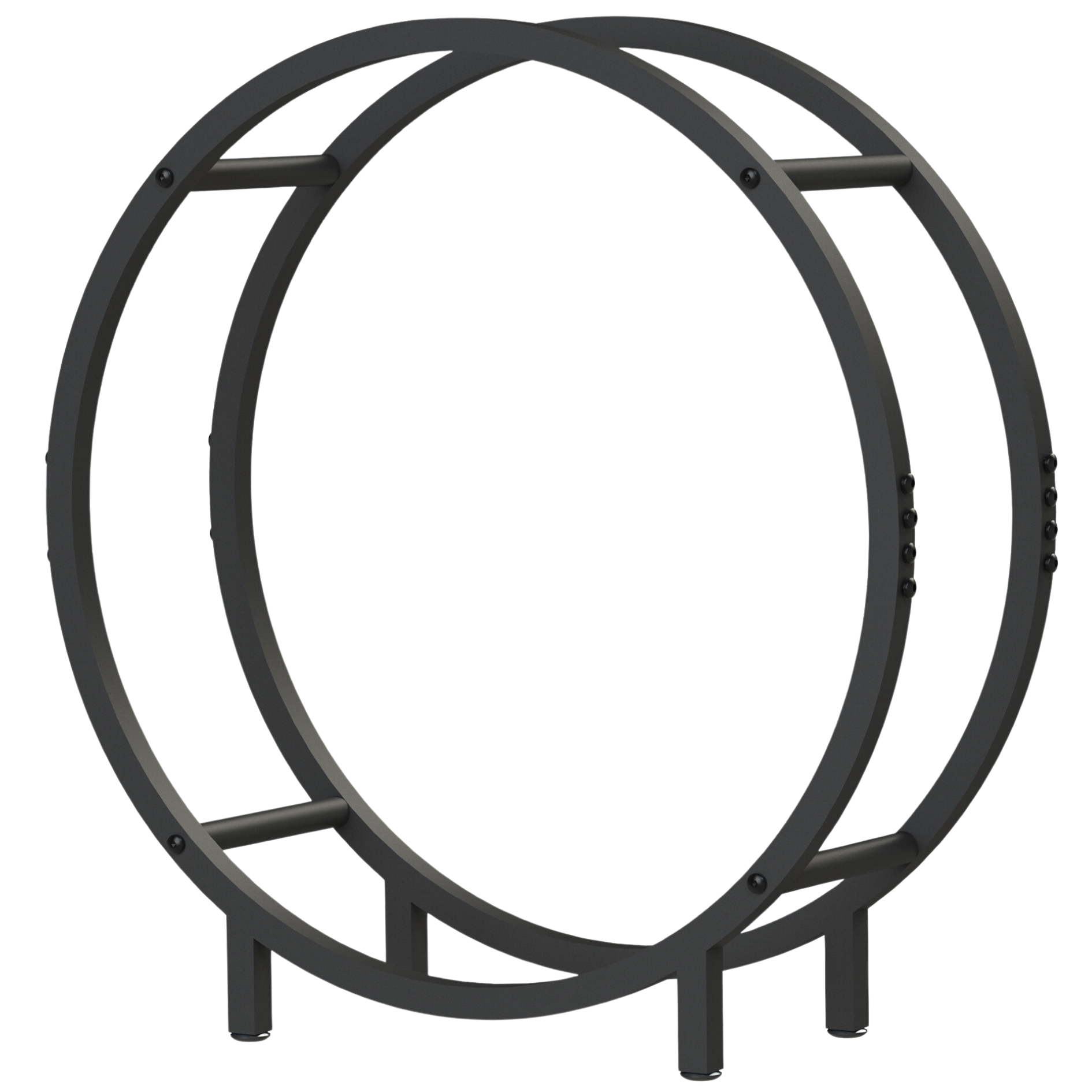 Kaminholzregal 62x60x20cm aus Metall Schwarz inkl. Ofenhandschuh