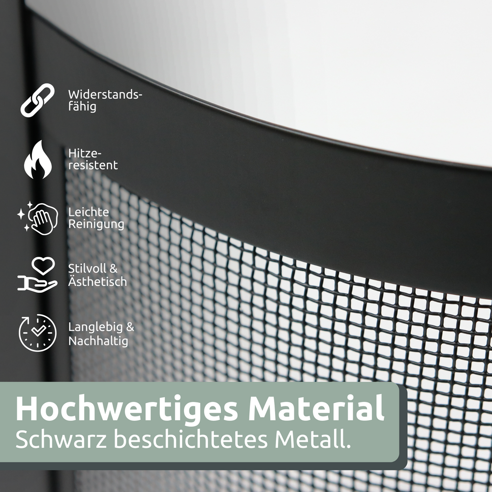 6-tlg. Kaminbesteck Schwarz