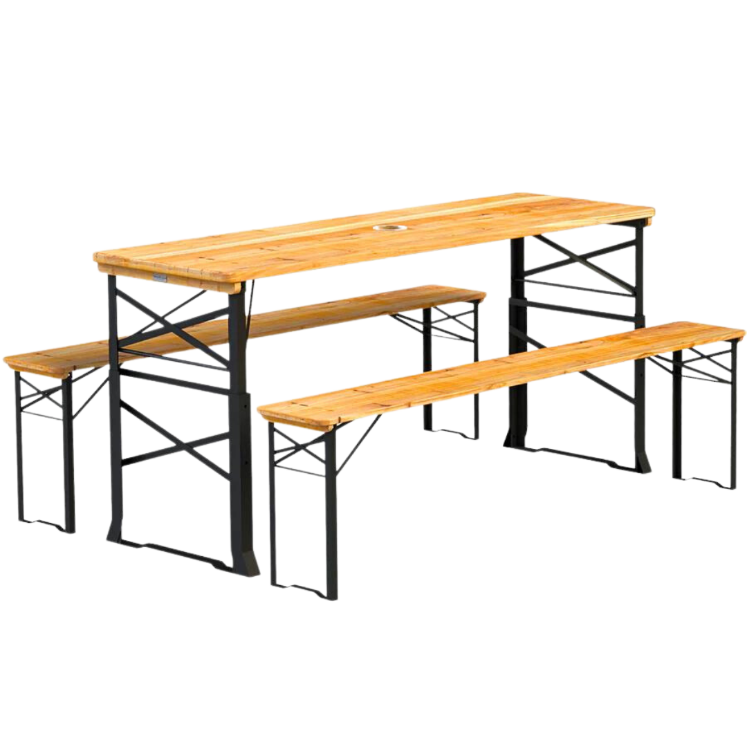 Bierzeltgarnitur Höhenverstellbar freigestellt