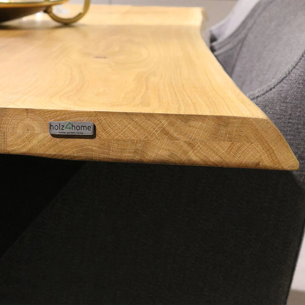 Eichentisch mit Baumkante 180cm x 100cm aufgedoppelt