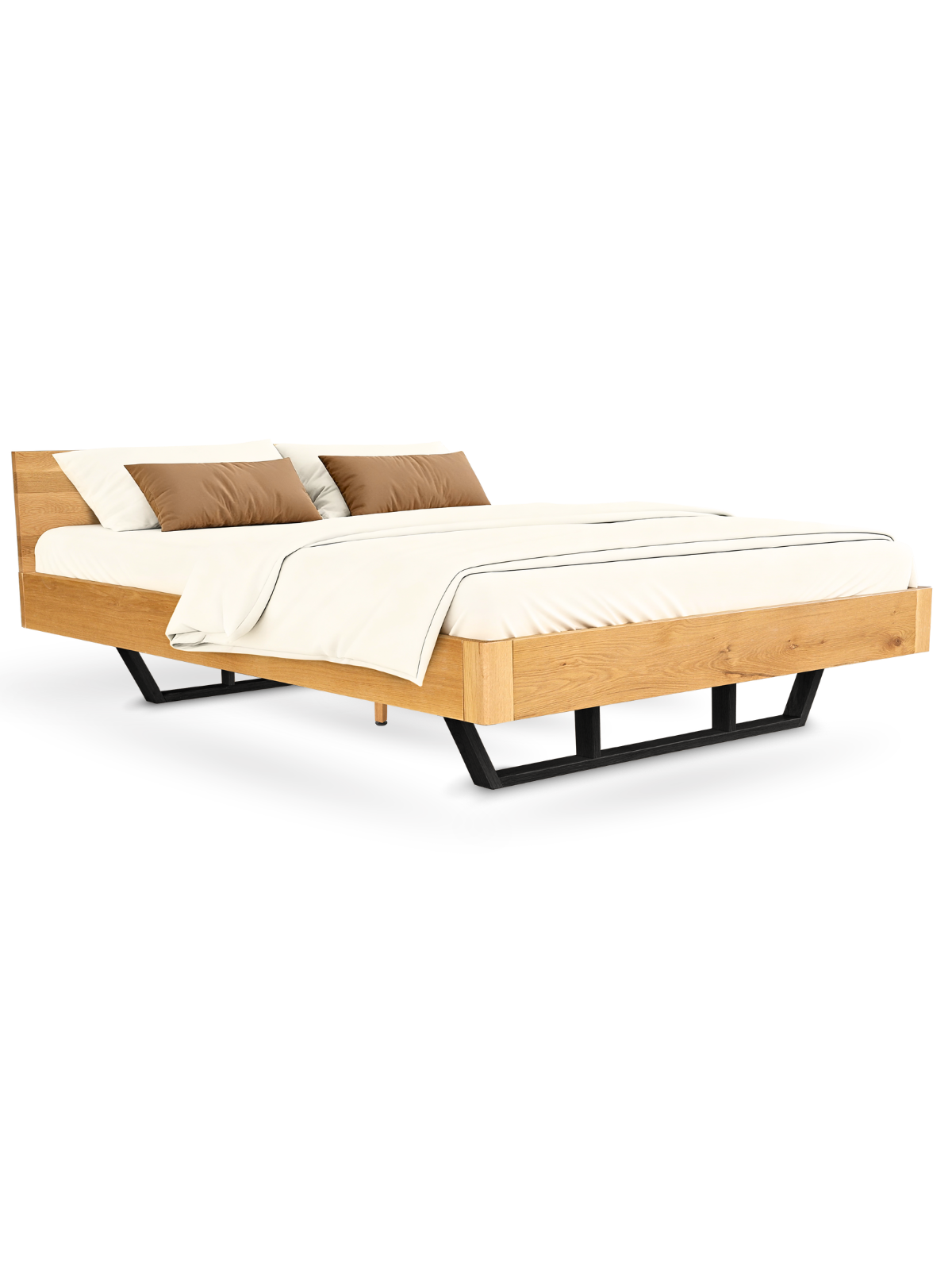 Massivholzbett Metall 180x200cm