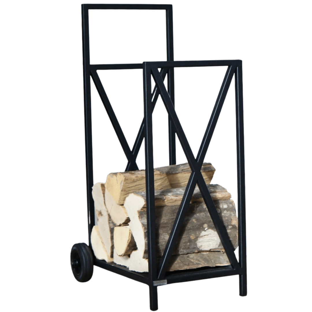 Kaminholzständer auf Rollen