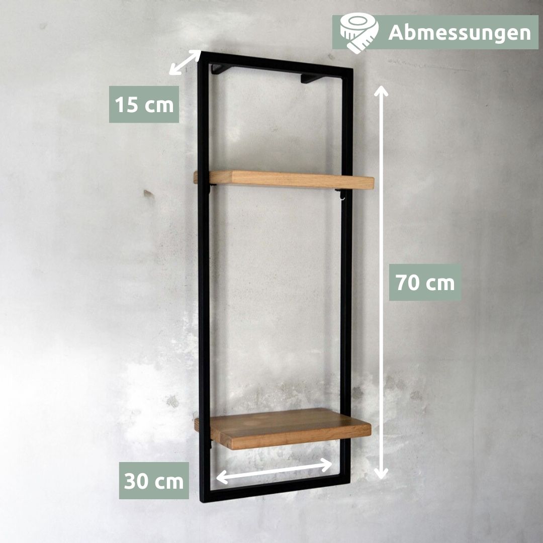 Wandregal high in schwarz gerahmt von holz4home®