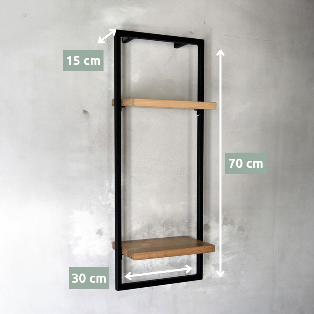4-tlg. Wandregale in schwarz gerahmt