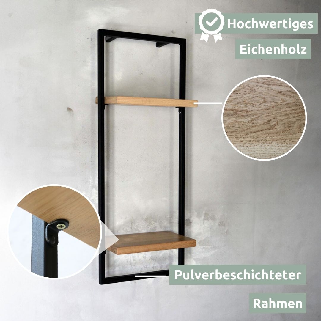 Wandregal high in schwarz gerahmt von holz4home®