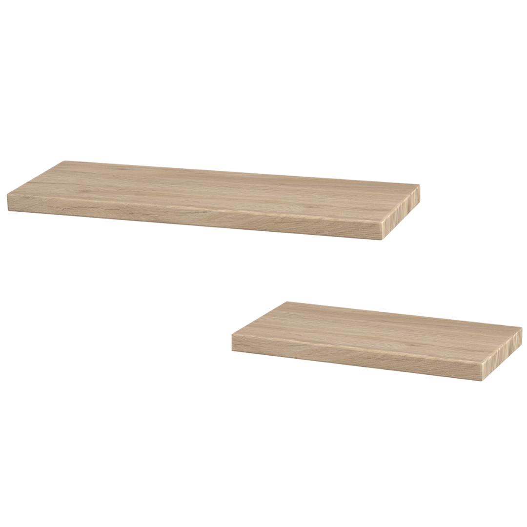 Wandregal-Set I 70cm & 40cm | Eiche Massiv I 2-teilig