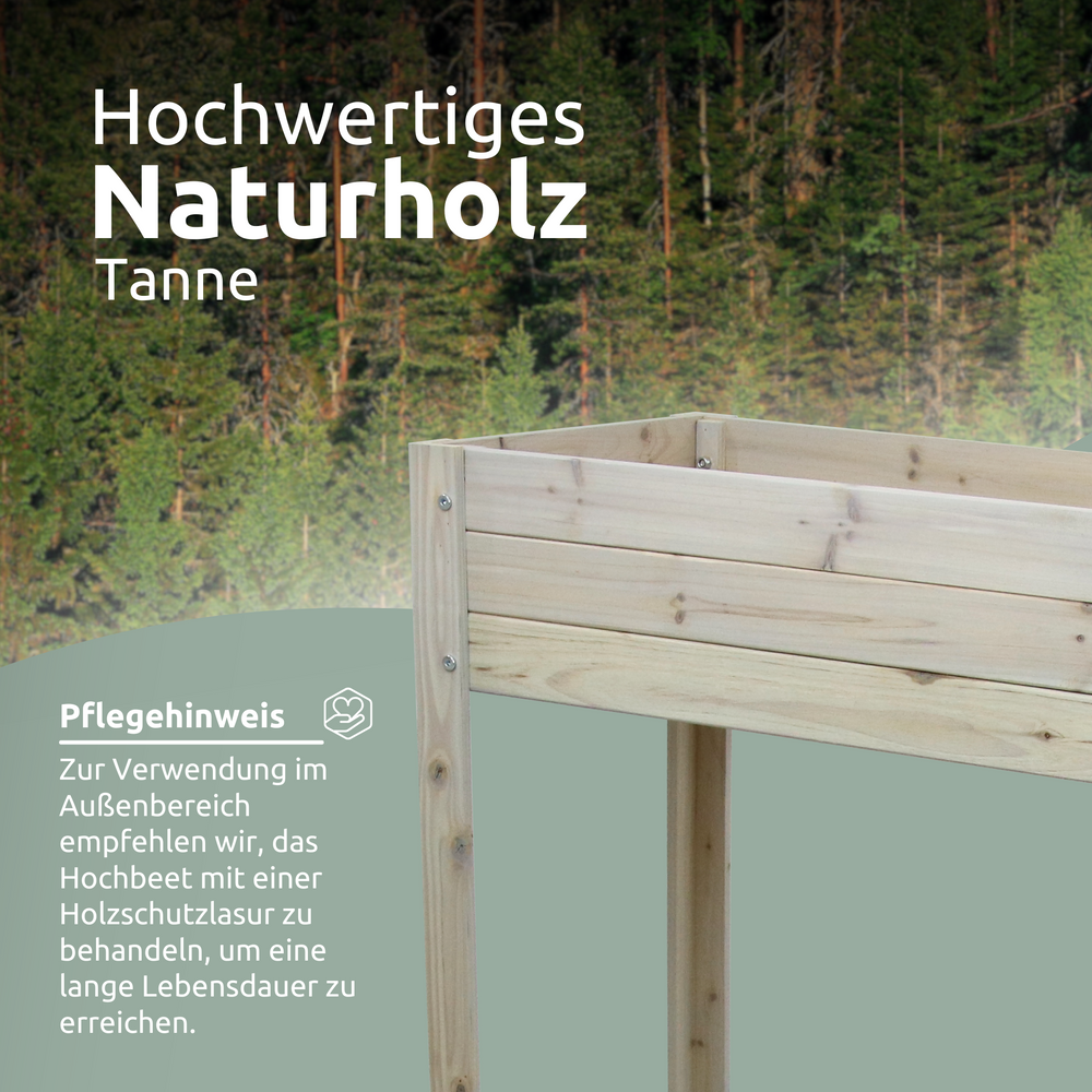 Hochbeet mit Ablage