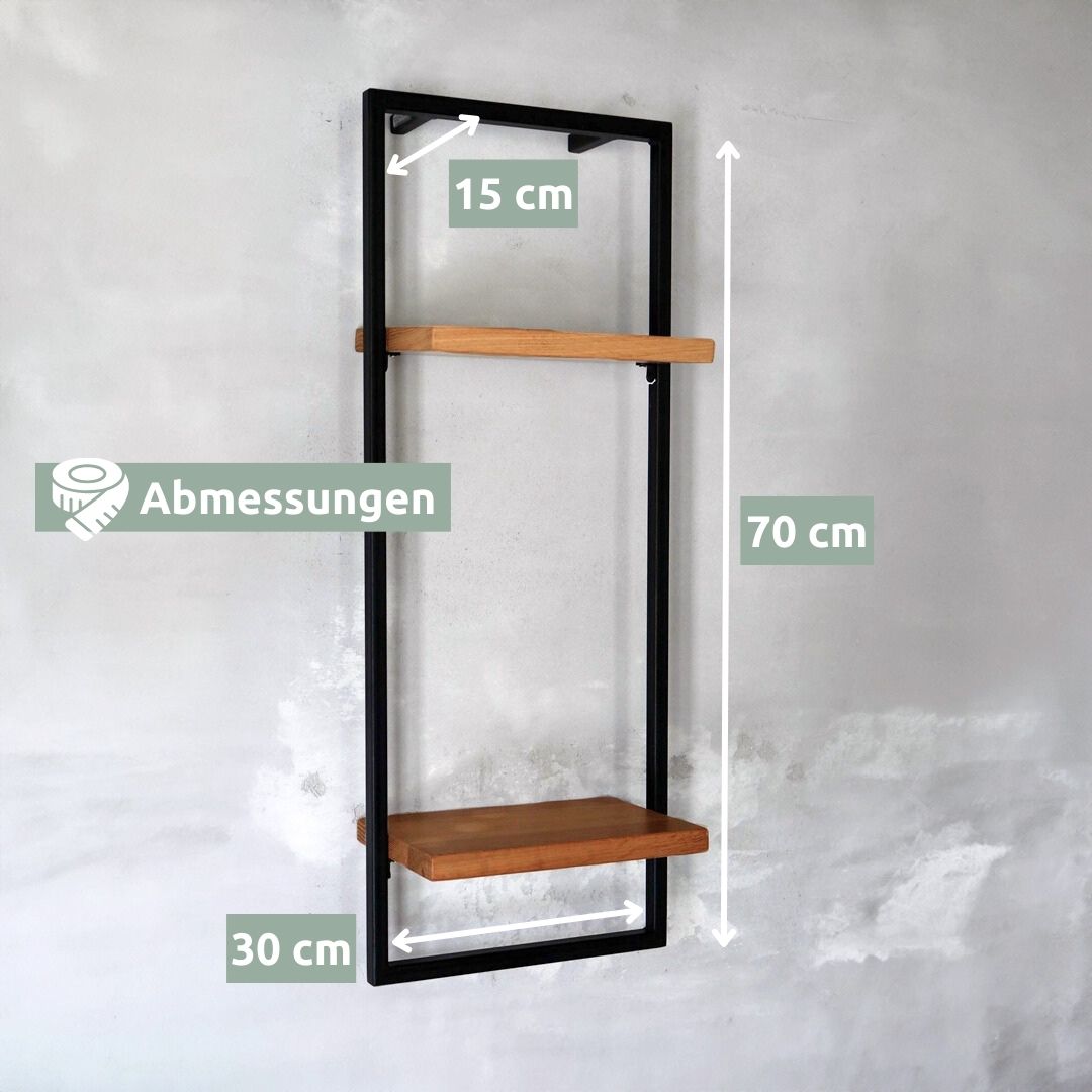 Wandregal high in schwarz gerahmt von holz4home®