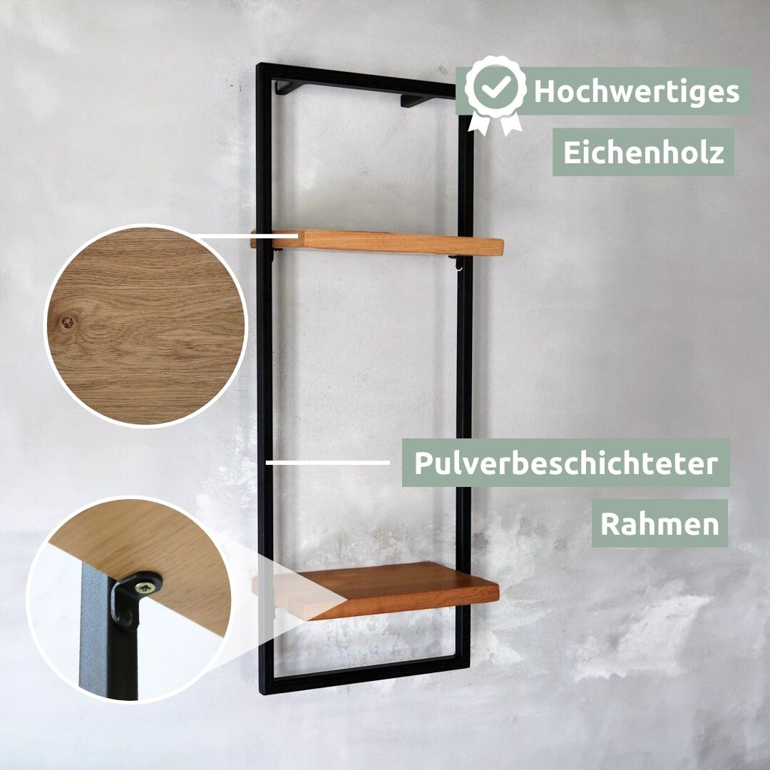Wandregal high in schwarz gerahmt von holz4home®