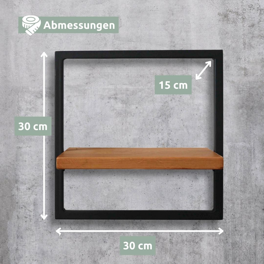 Wandregal Small Schwarz Gerahmt I Industrial Style