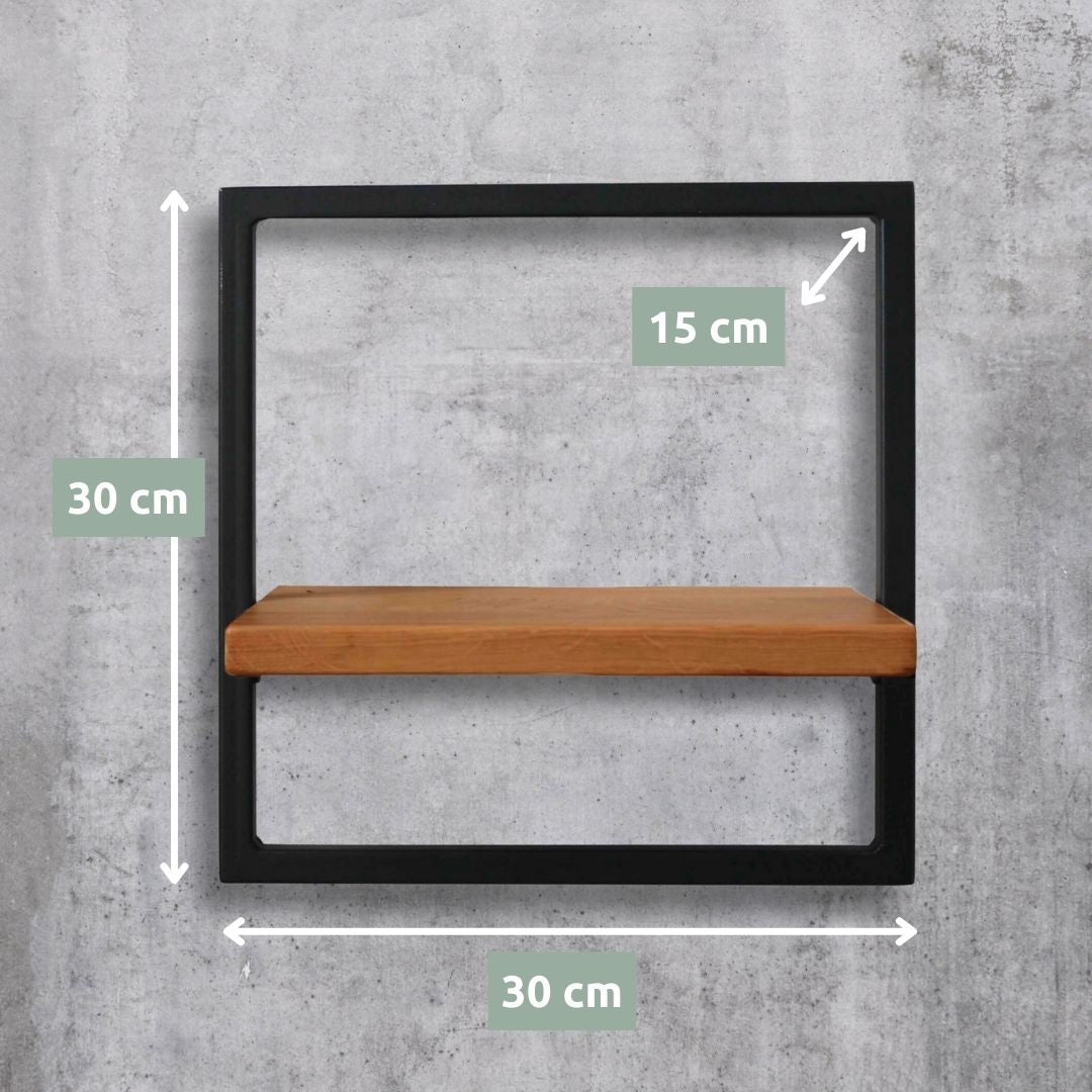 4-tlg. Wandregale in schwarz gerahmt