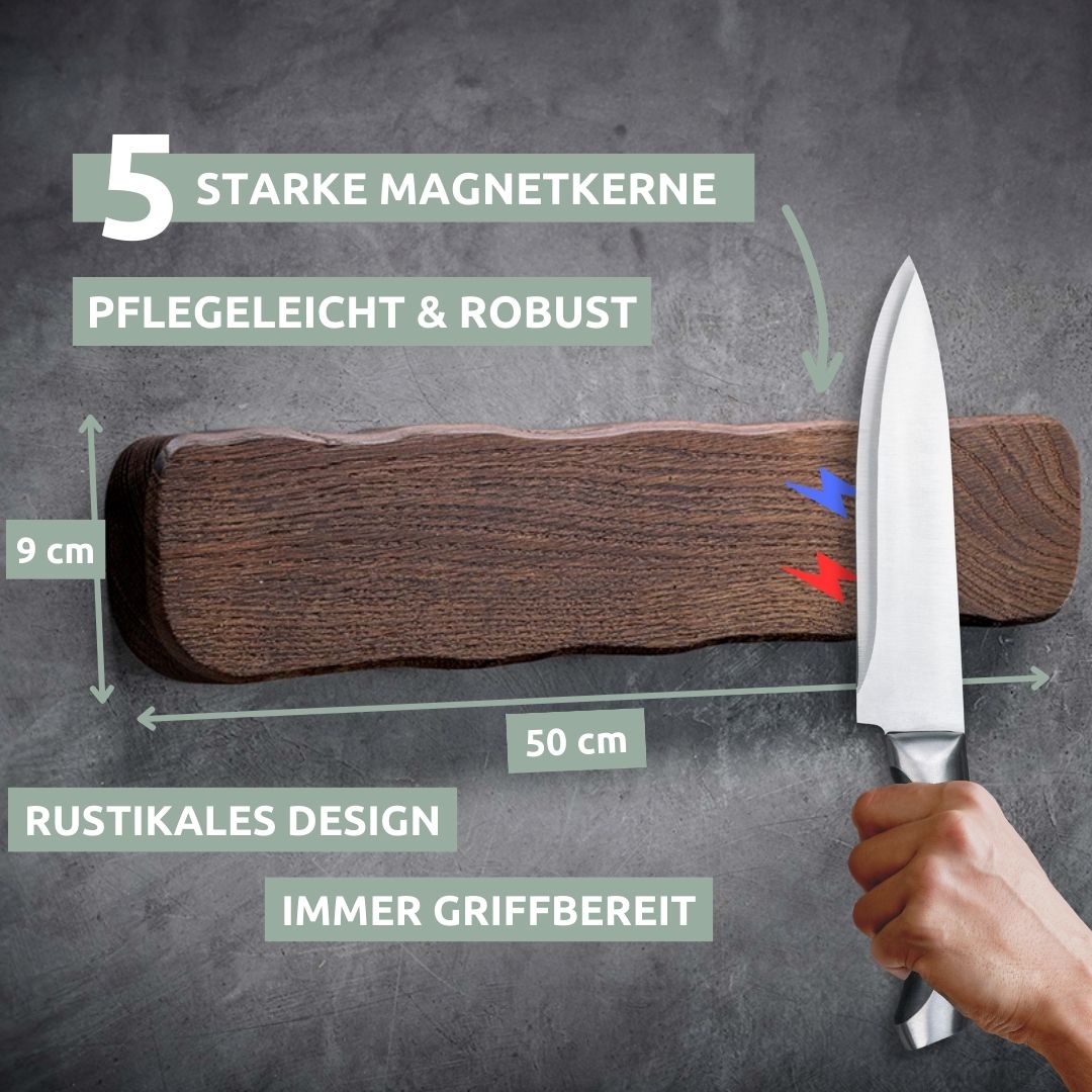 Messerleiste La Madera magnetisch Eiche I 42cm lang