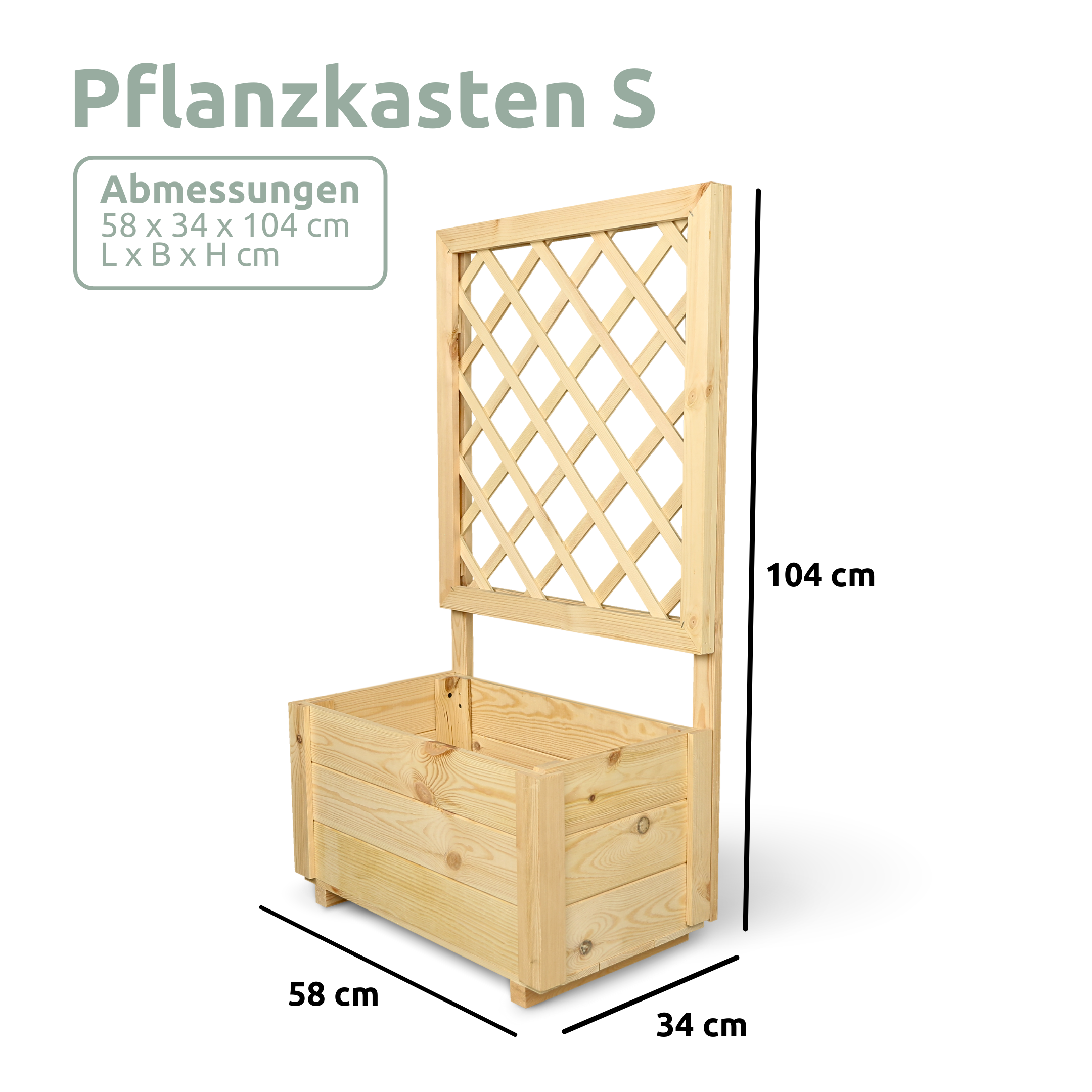 Pflanzkasten mit Rankgitter Pflanzkübel und Spalier für Rankpflanzen