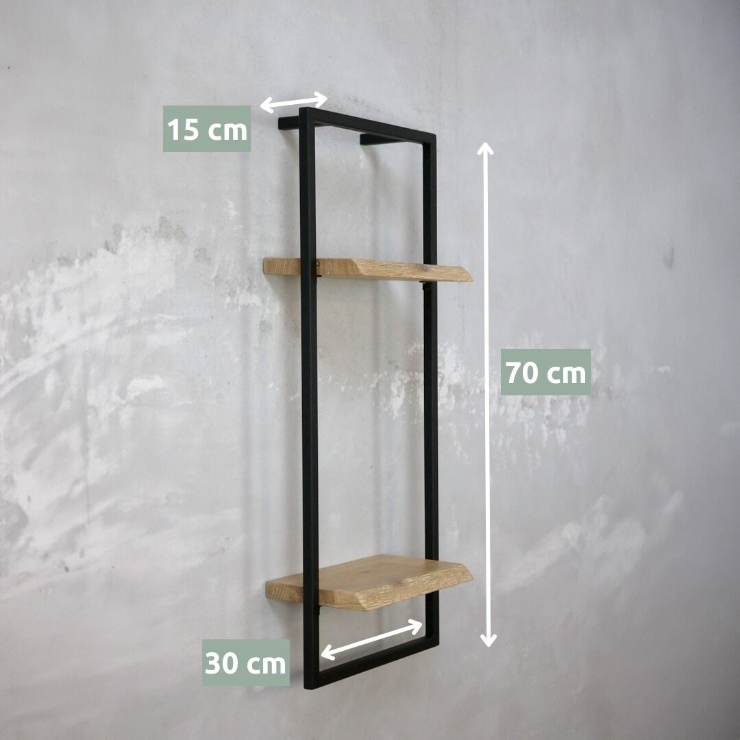 4-tlg. Wandregale in schwarz gerahmt