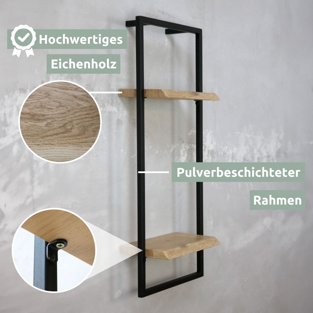 Wandregal high in schwarz gerahmt von holz4home®