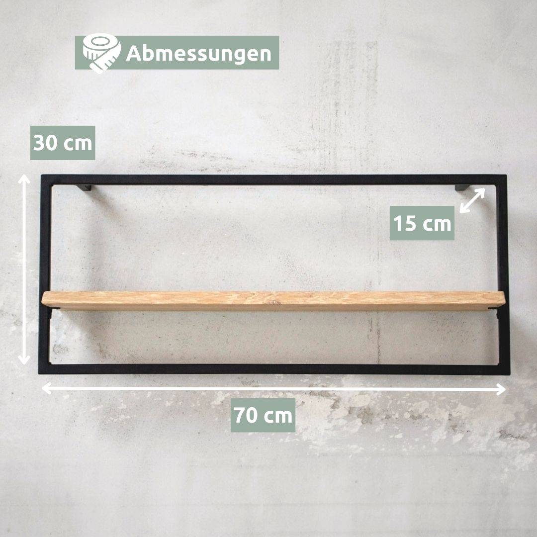 Wandregal long in schwarz gerahmt von holz4home®