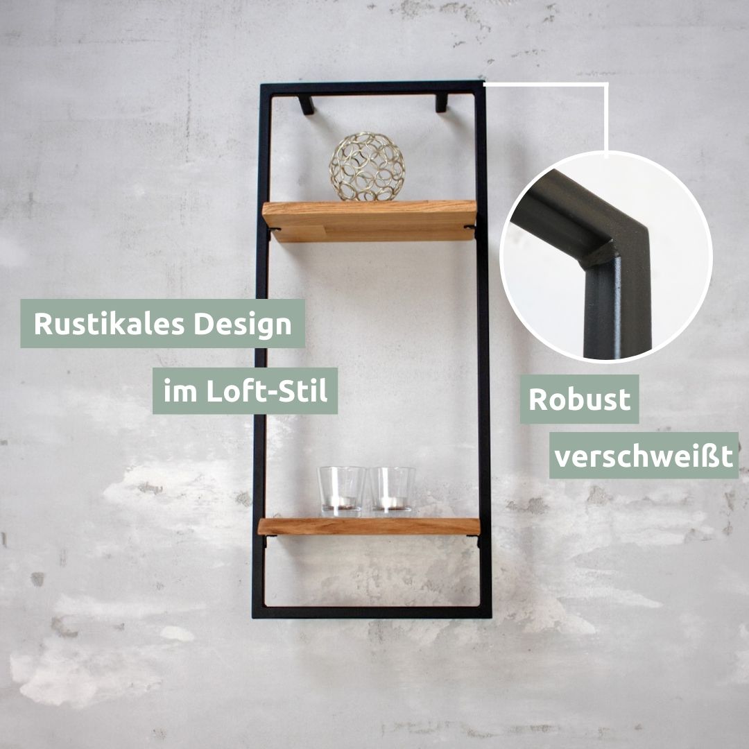 Wandregal high in schwarz gerahmt von holz4home®