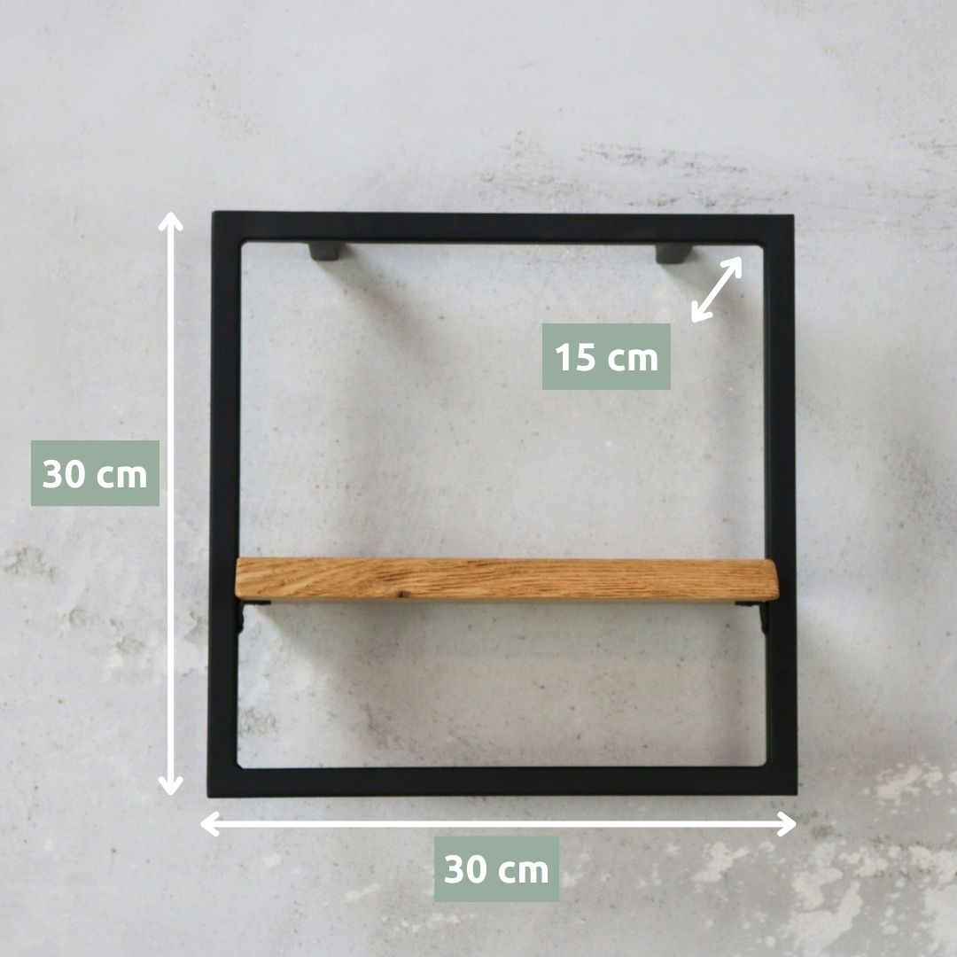 4-tlg. Wandregale in schwarz gerahmt