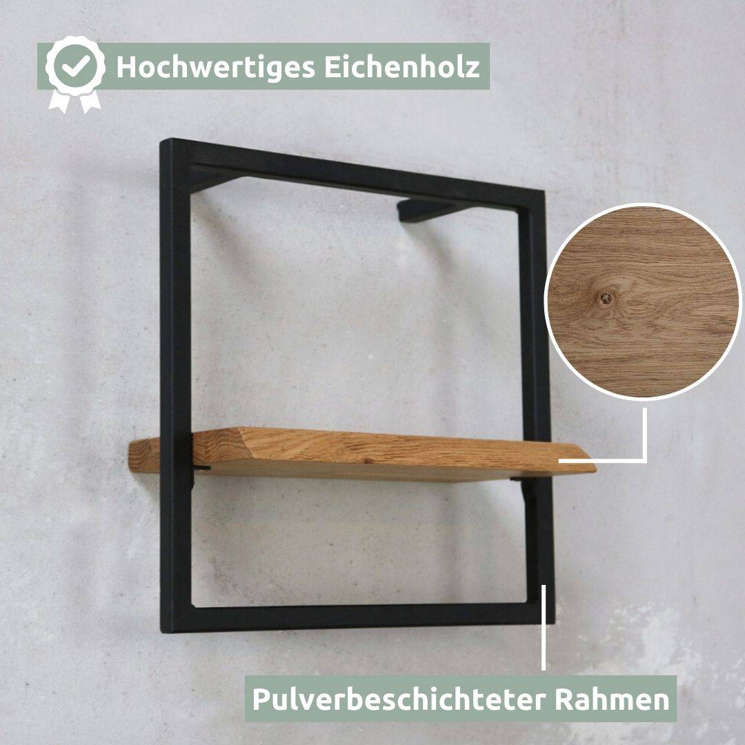 Wandregal Small Schwarz Gerahmt I Industrial Style