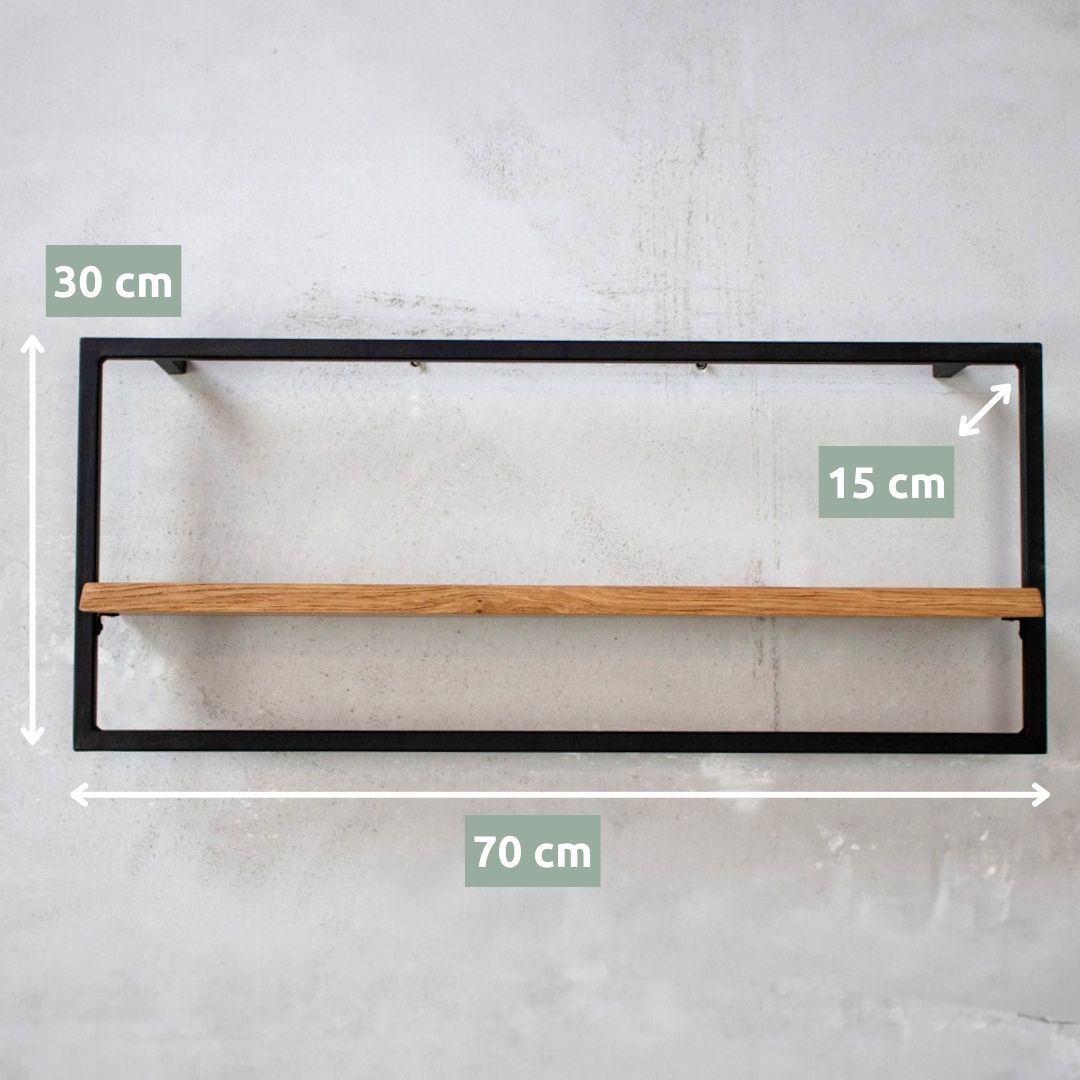 4-tlg. Wandregale in schwarz gerahmt