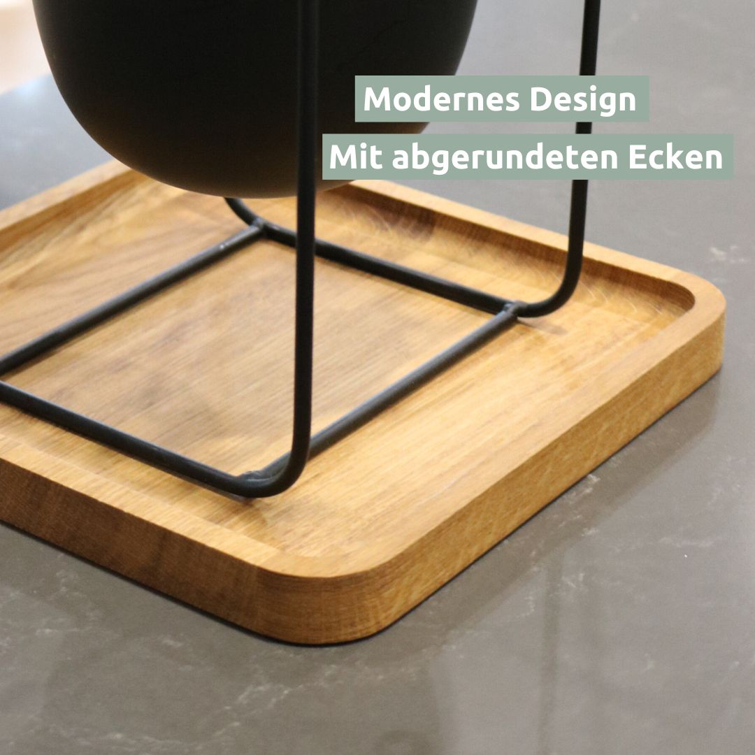 Dekotablett aus Holz mit Kante von holz4home®