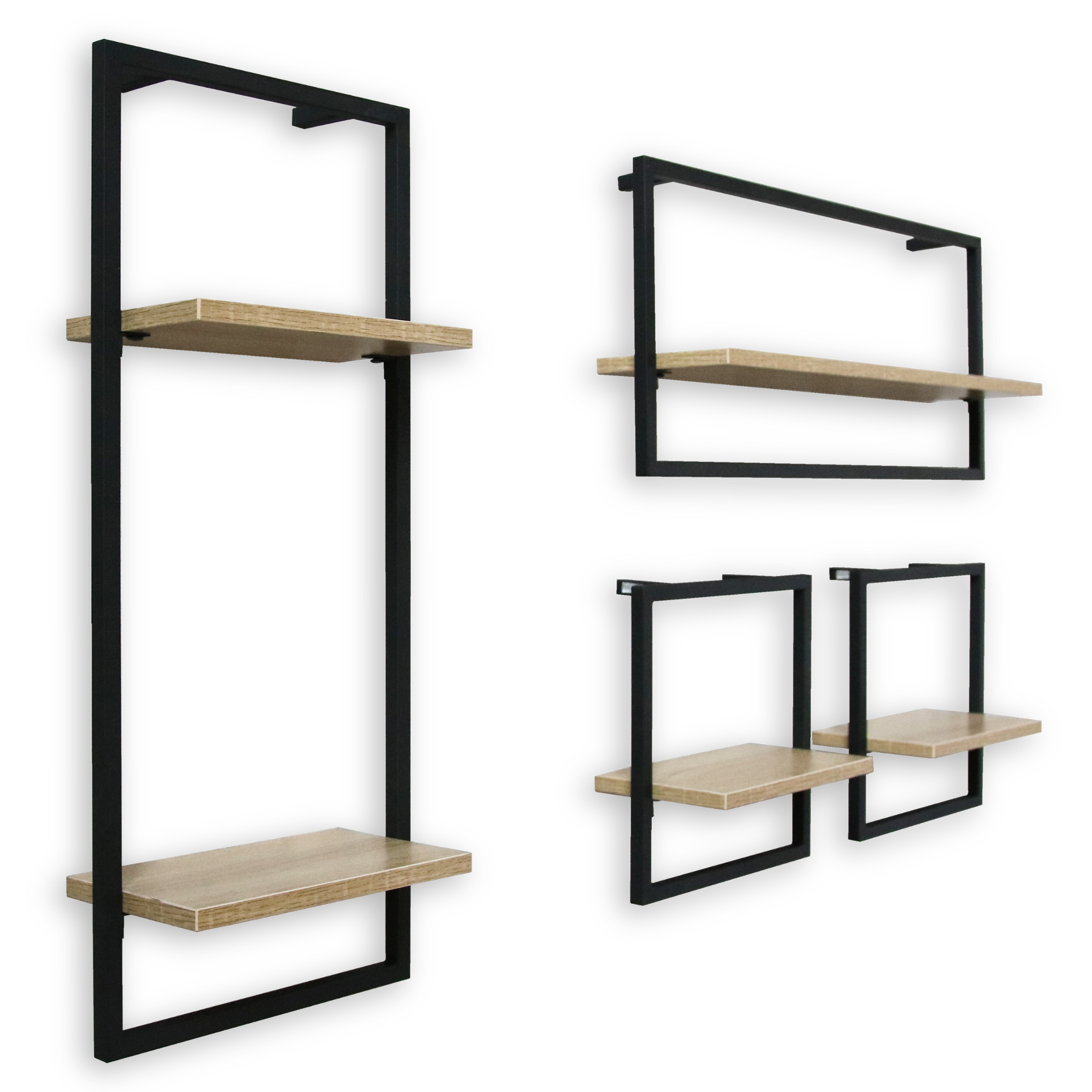 Wandregal mit Rahmen MDF Sonoma