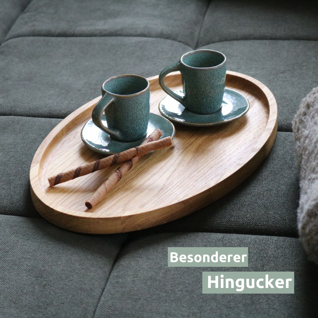 Dekotablett aus Holz mit Kante von holz4home®